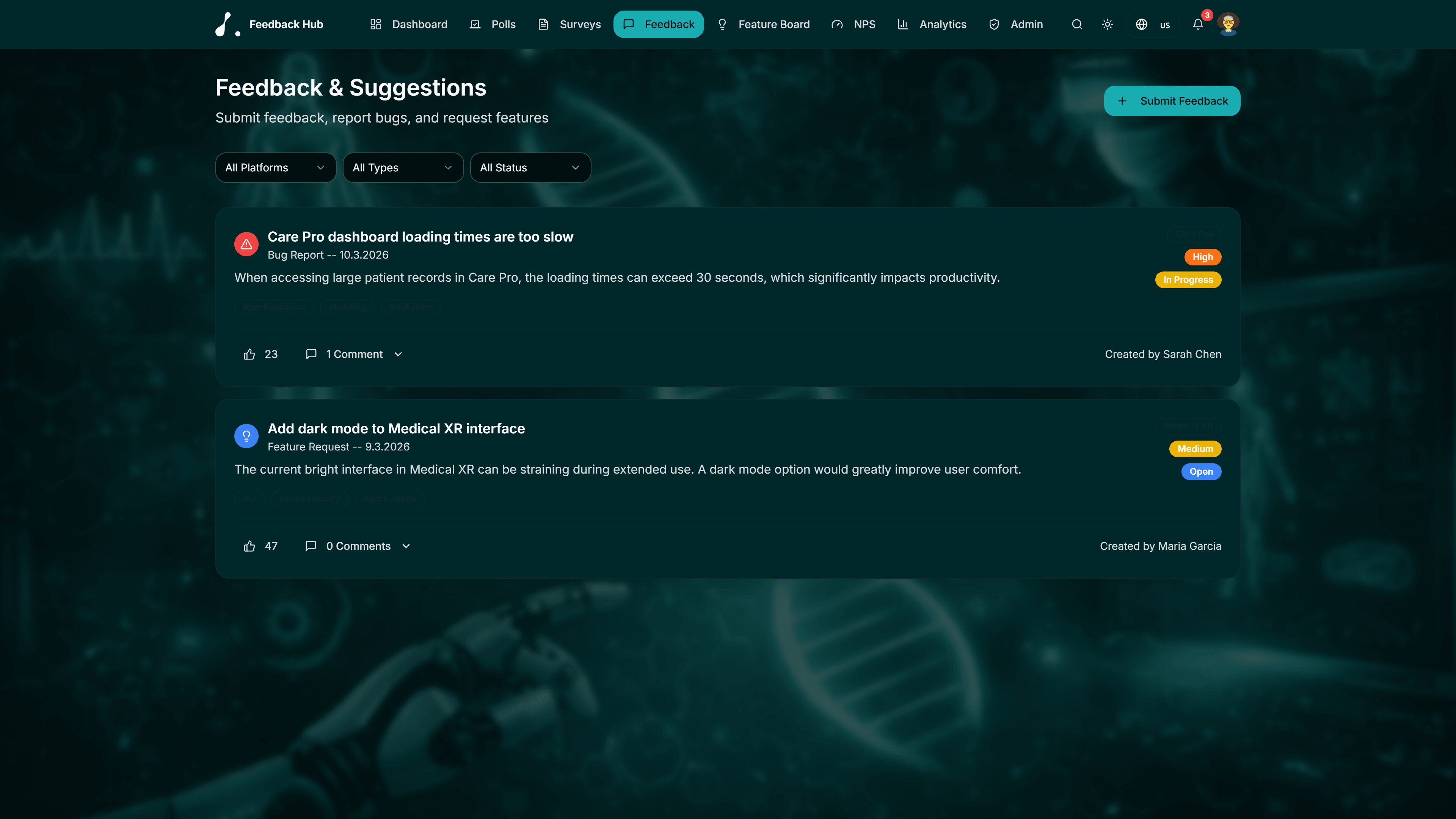 Feedback & Suggestions